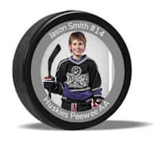 Customize hockey puck photo