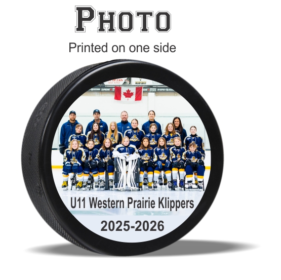 Custom hockey pucks