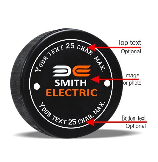 Custom hockey pucks with photo